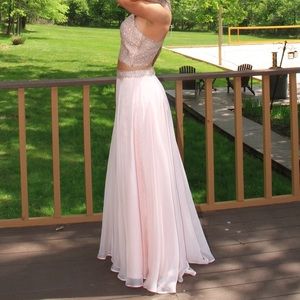 Two piece prom dress